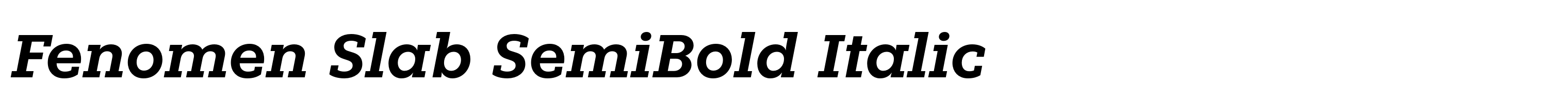 Fenomen Slab SemiBold Italic